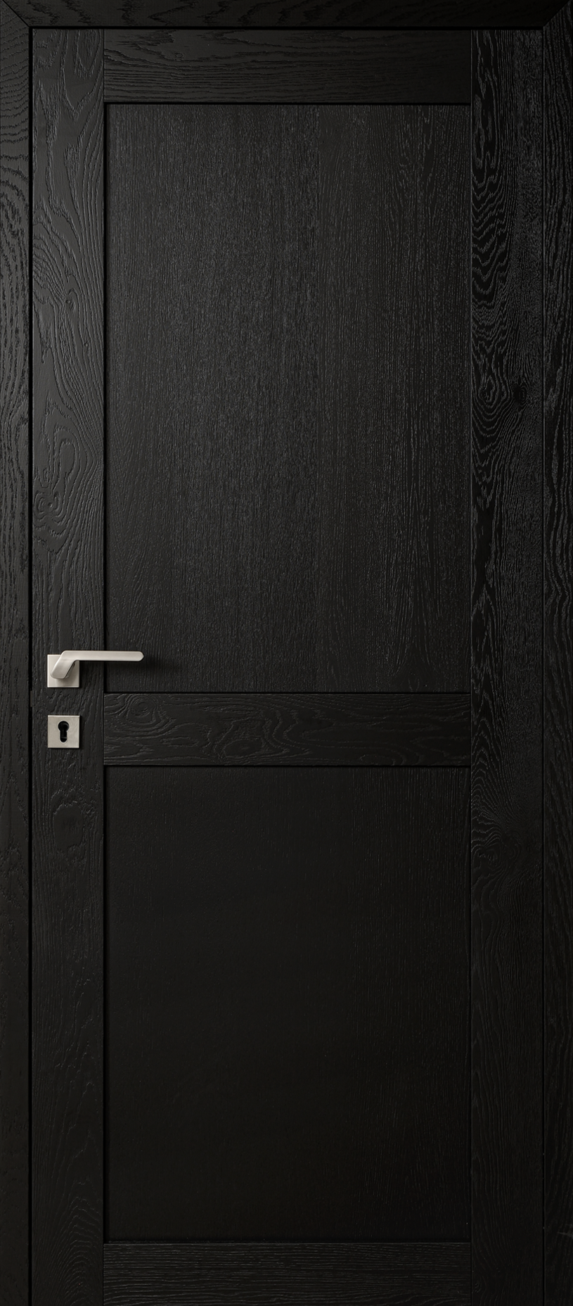 Porte Intérieur Bois - Fabrica - chêne rustique - noir foncé RAL 9005