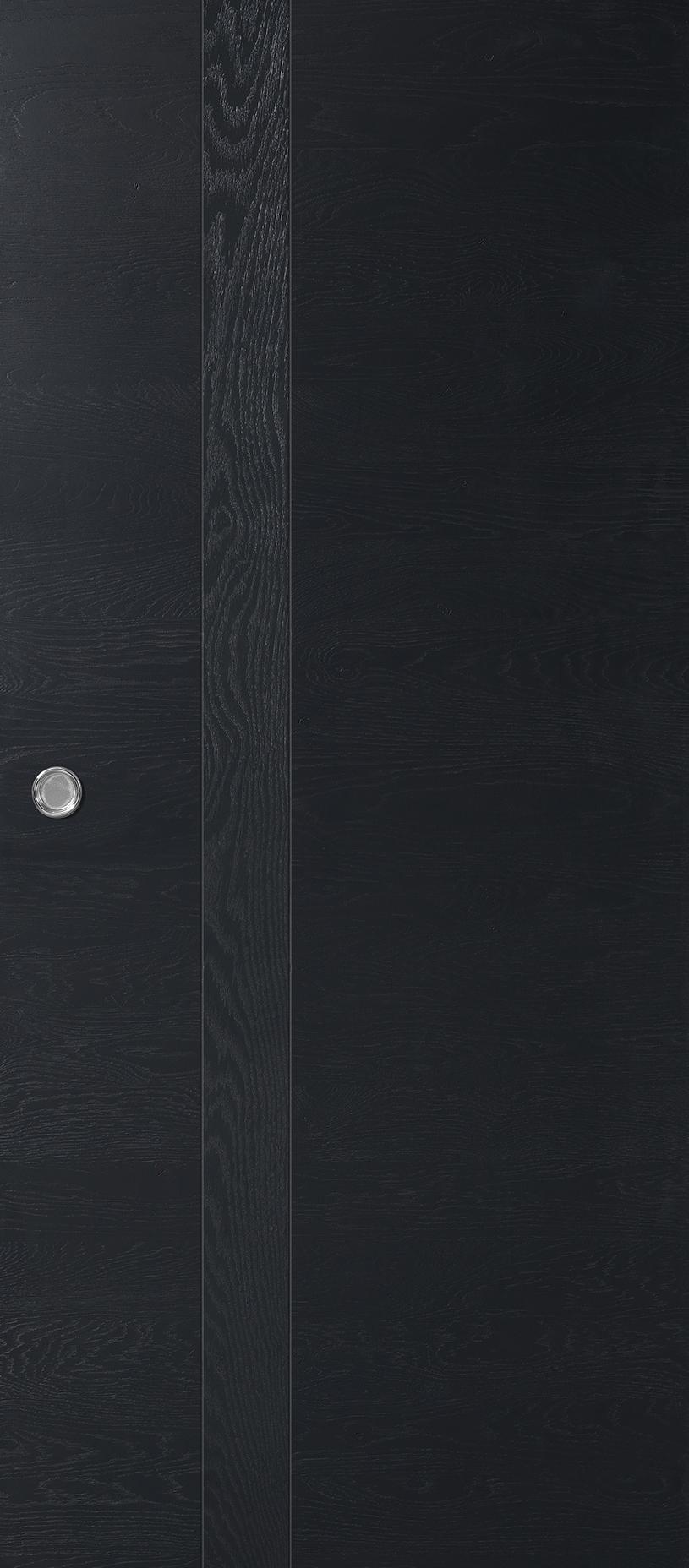 Porte coulissante Rozière Emia modulo - chêne dosse brossé - ANTHRACITE