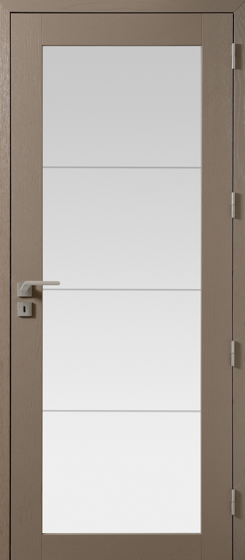 Porte Rozière Bora modulo - chêne dosse brossé - Lin couleur unie