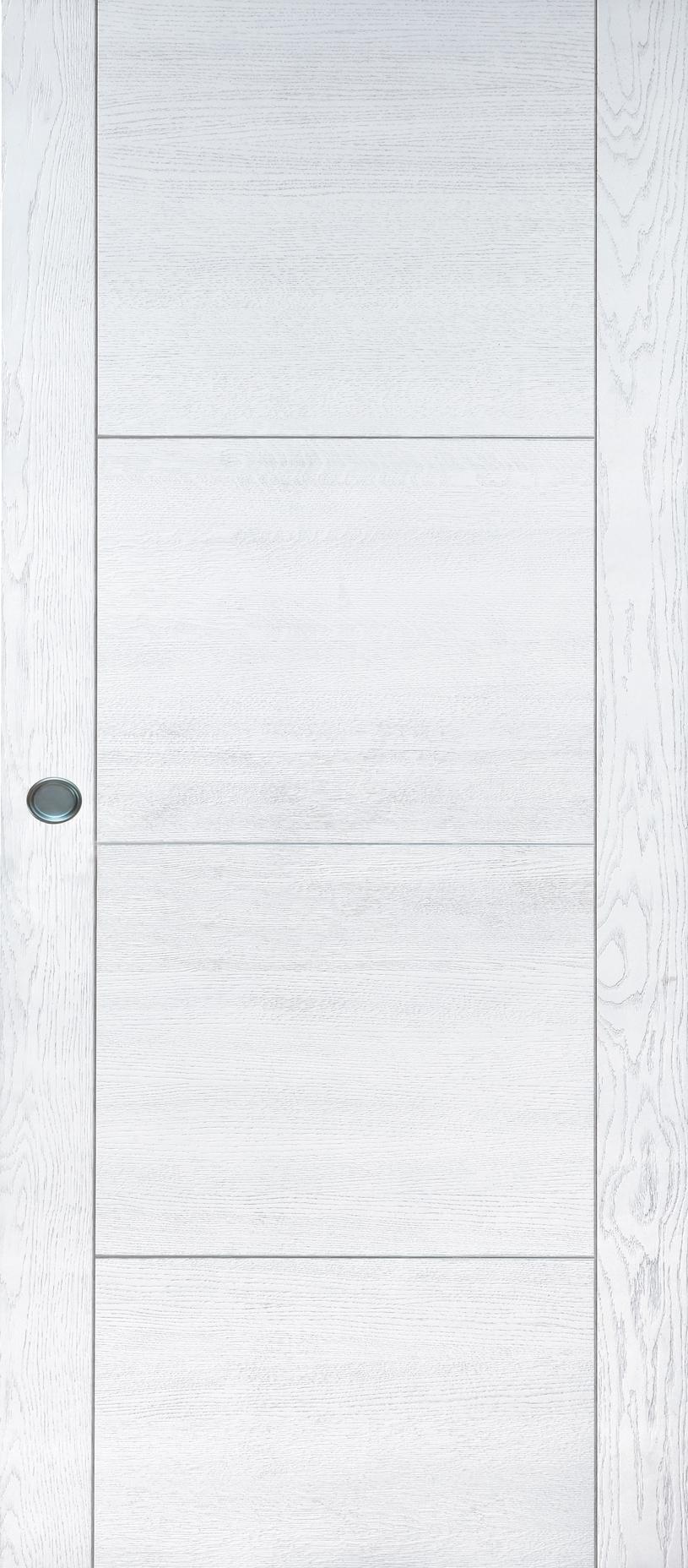 Porte coulissante Rozière  Alizé - Chêne sélectionné blanc satin brossé