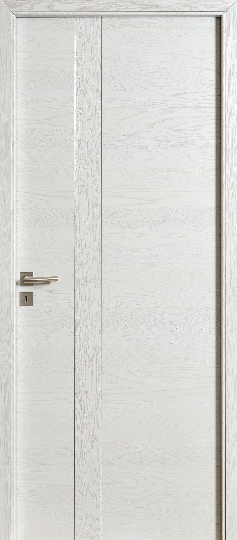 Porte Rozière Emia design - Chêne sélectionné blanc satin brossé