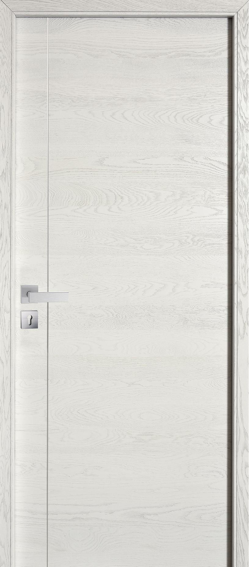 Porte Rozière Epure modulo D2 - chêne dosse brossé - blanc satin
