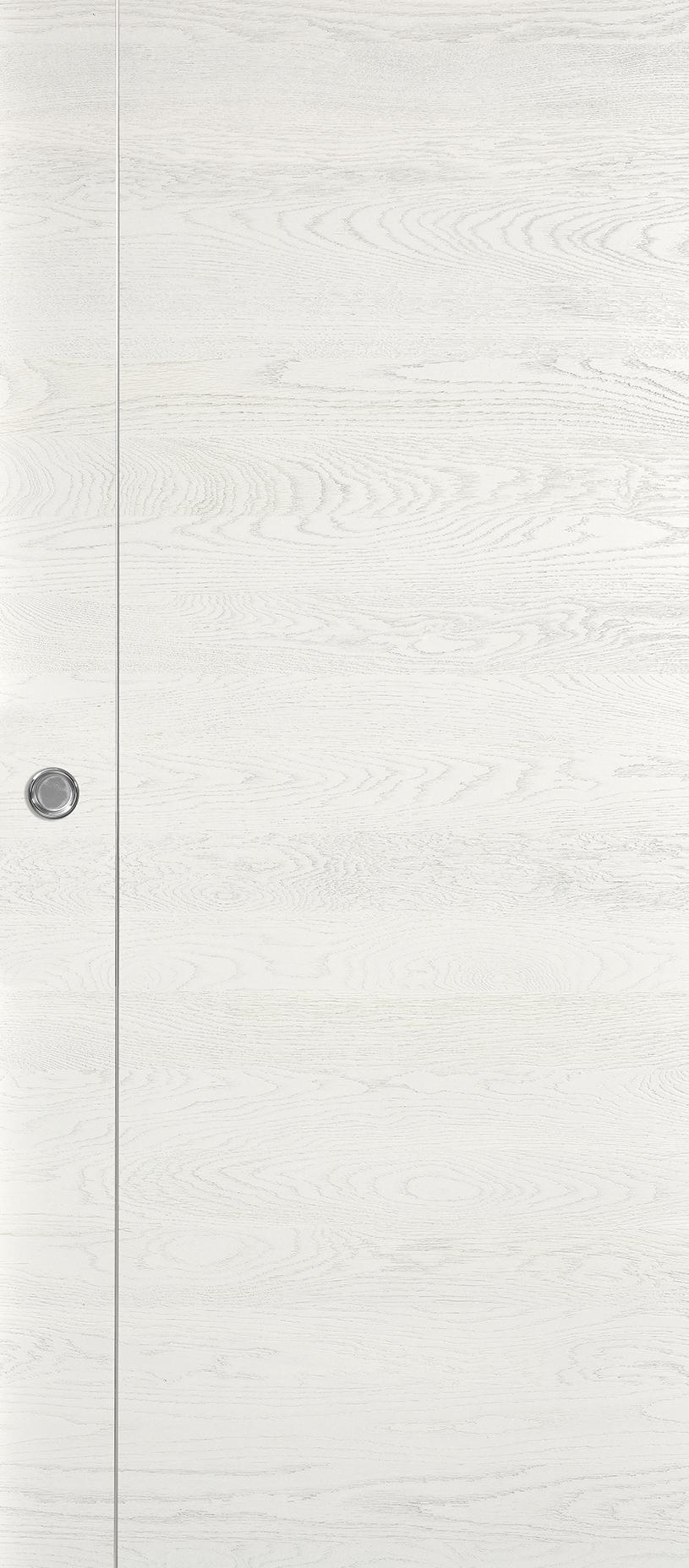 Porte coulissante Rozière Epure modulo D2 - chêne dosse brossé - blanc satin