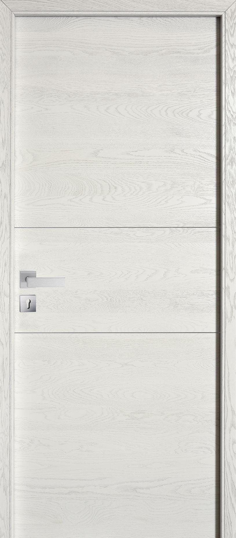Porte Rozière Epure modulo D12 - chêne dosse brossé - blanc satin