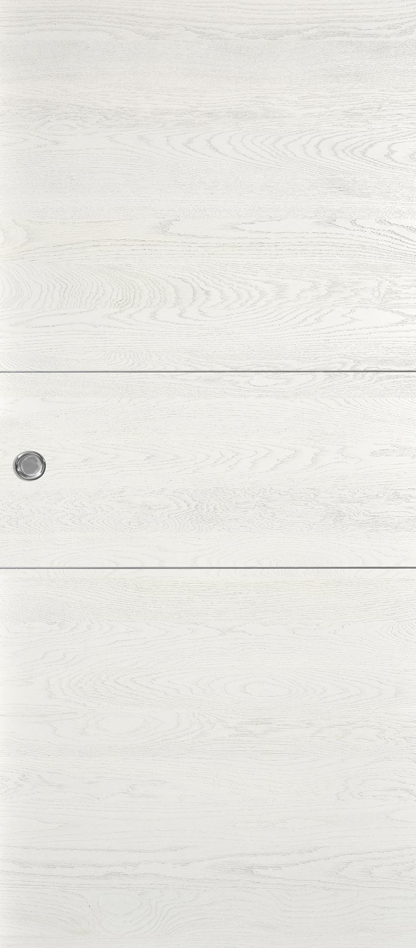 Porte coulissante Rozière Epure modulo D3 - chêne dosse brossé - blanc satin