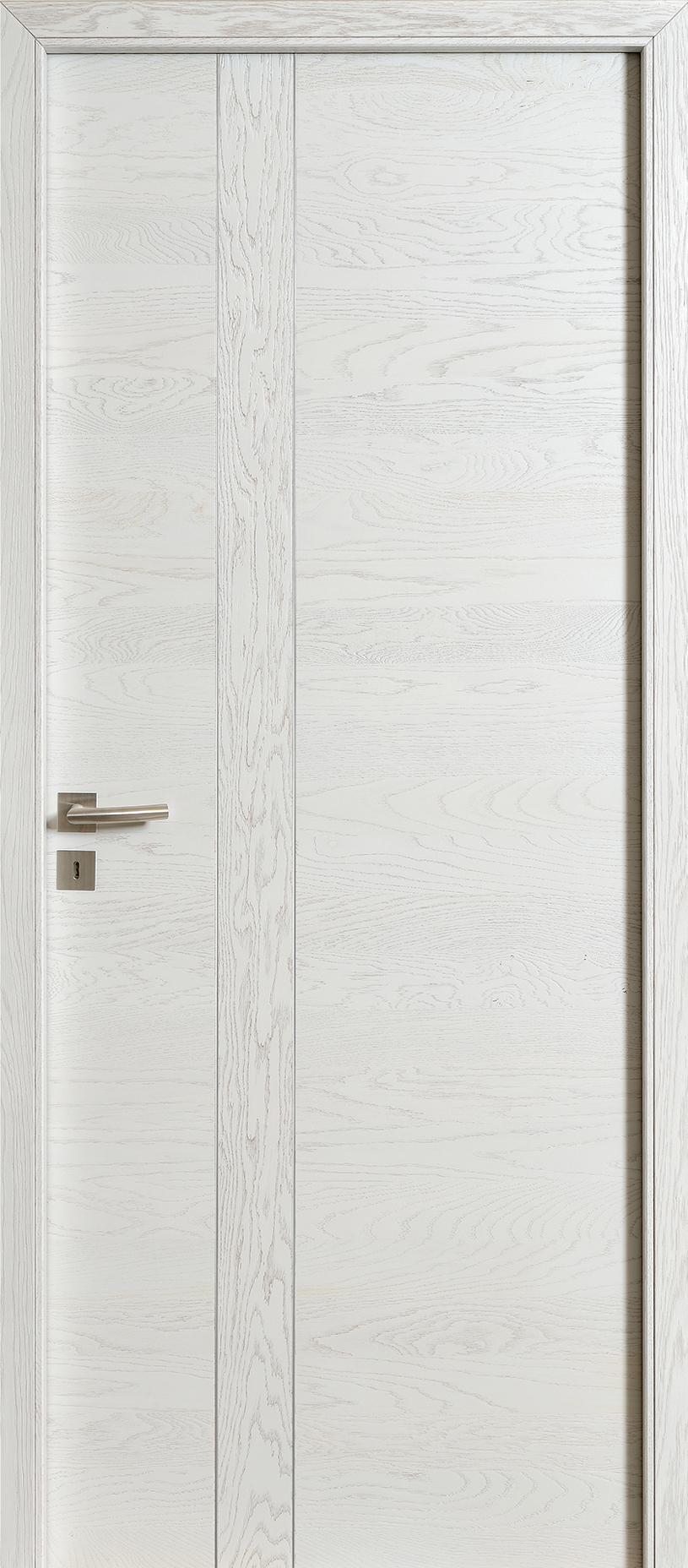 Porte Rozière Emia modulo D4 - chêne dosse brossé - Blanc satin couleur unie