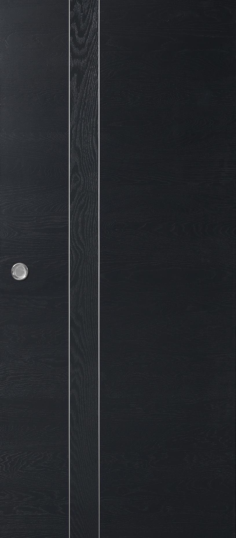Porte coulissante Rozière Emia modulo D4 - chêne dosse brossé - ANTHRACITE