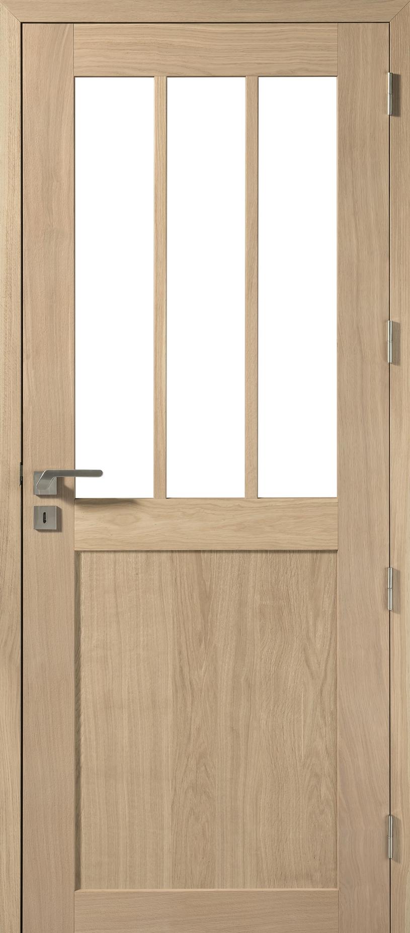 Porte Intérieure Bois Vitrée - Atelier  - Chêne sélectionné - Ultra-mat brossé