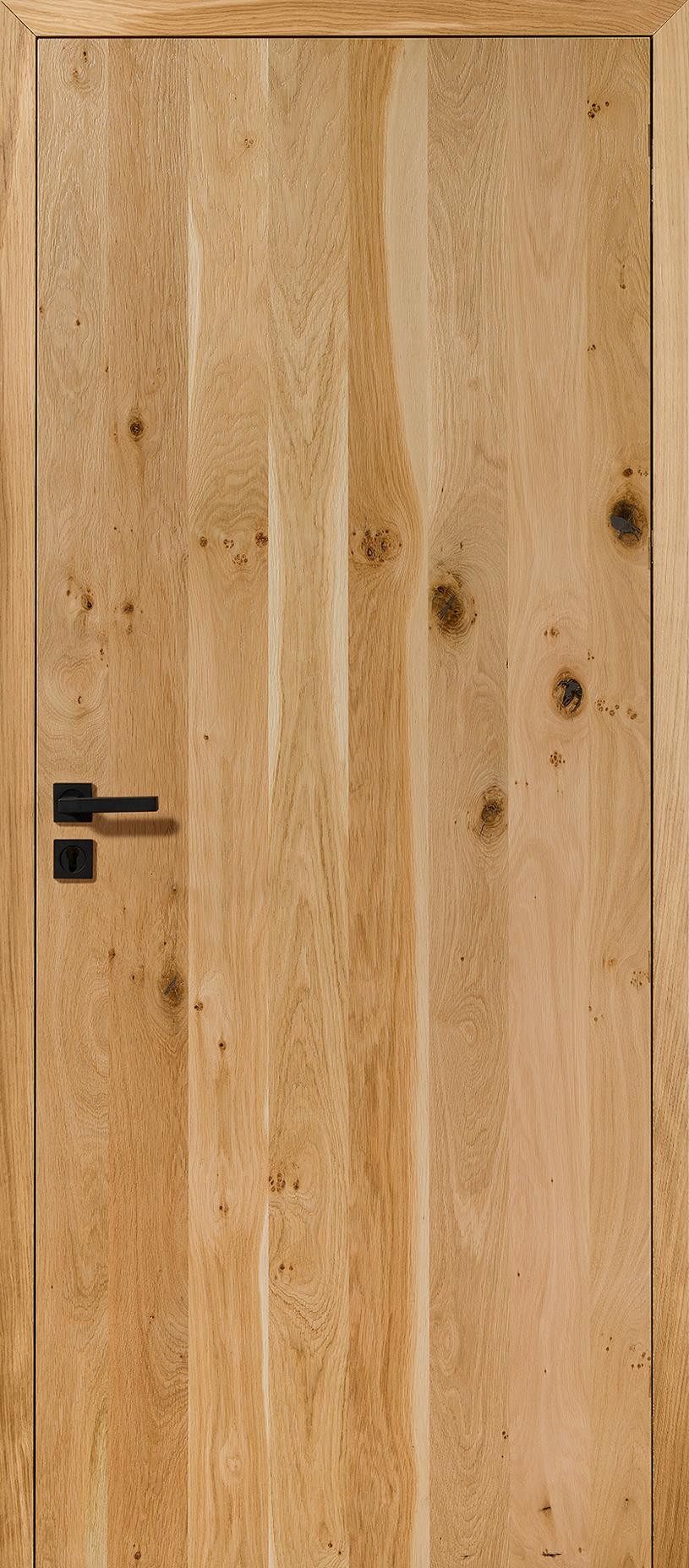 Porte Intérieur Bois - Epure verticale chêne dosse